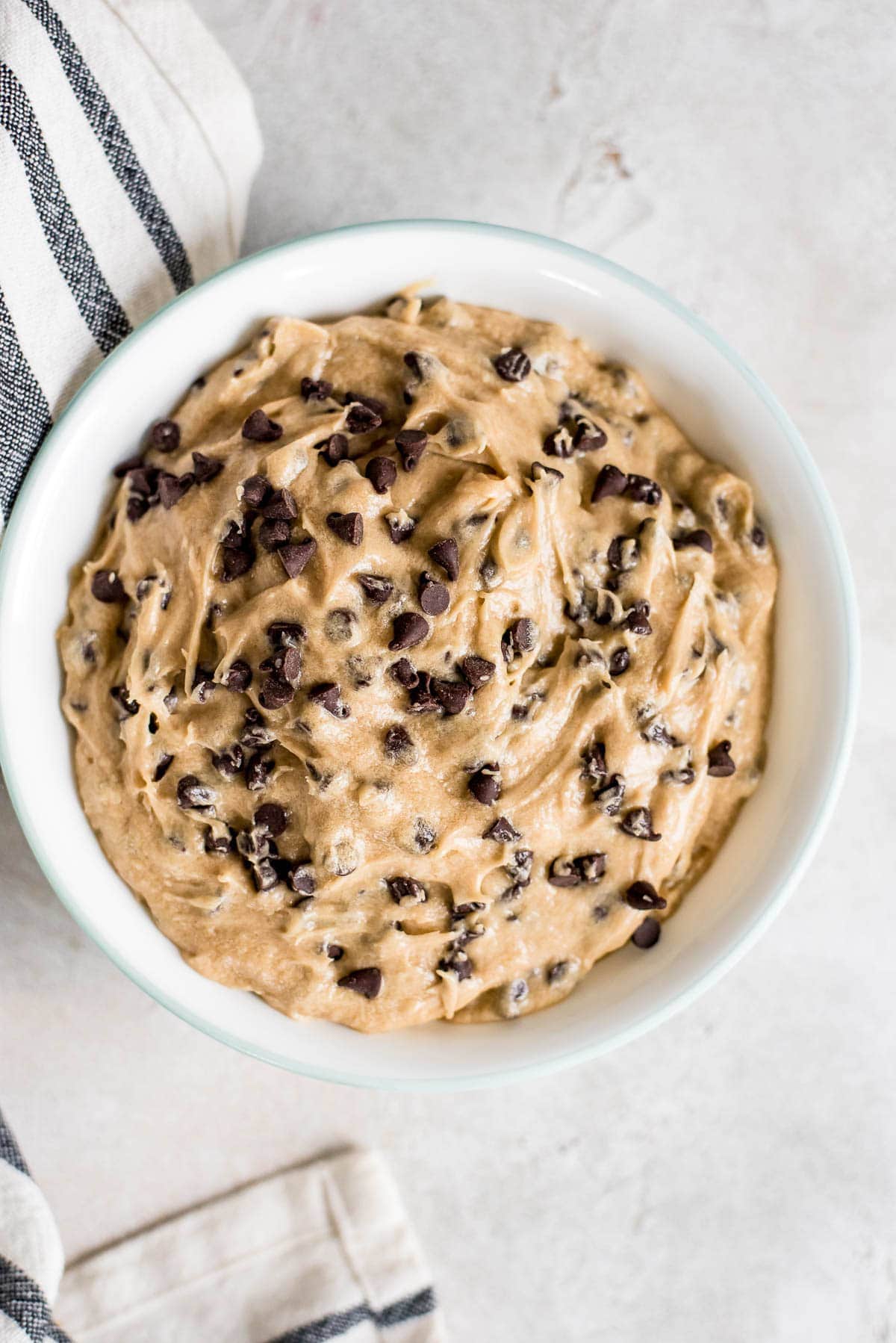 cookie dough frosting in bowl