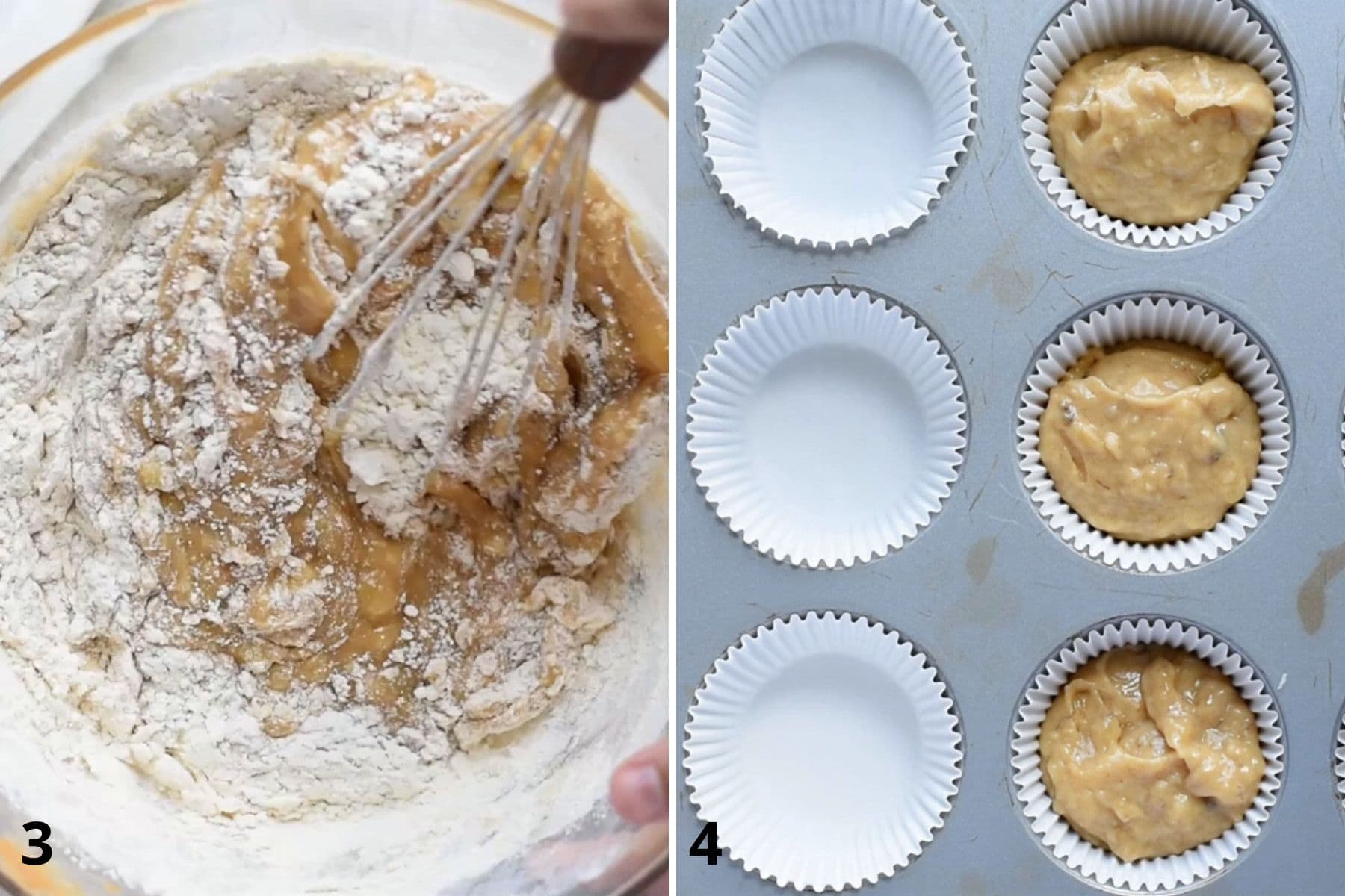 final two steps of making muffins