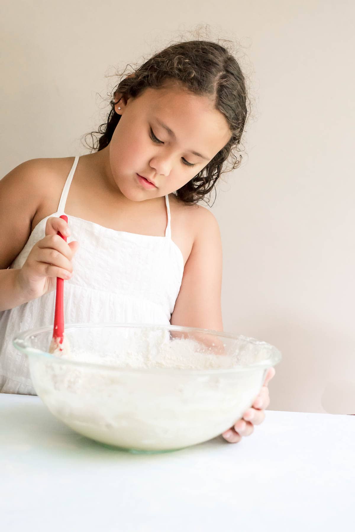 girl with mixing bowl