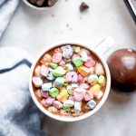 lucky charms marshmallows inside hot chocolate mug