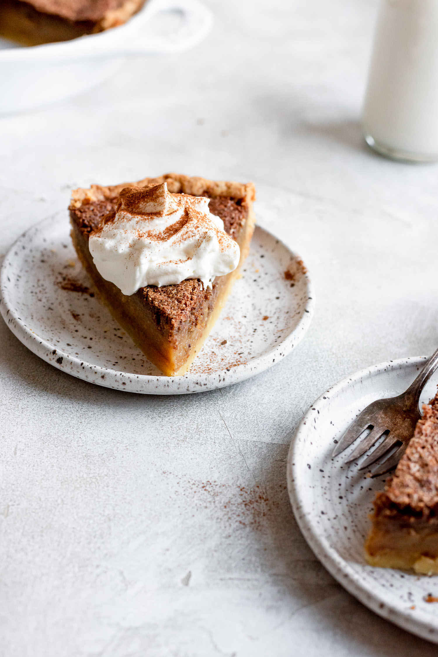 pie with whipped cream on plate