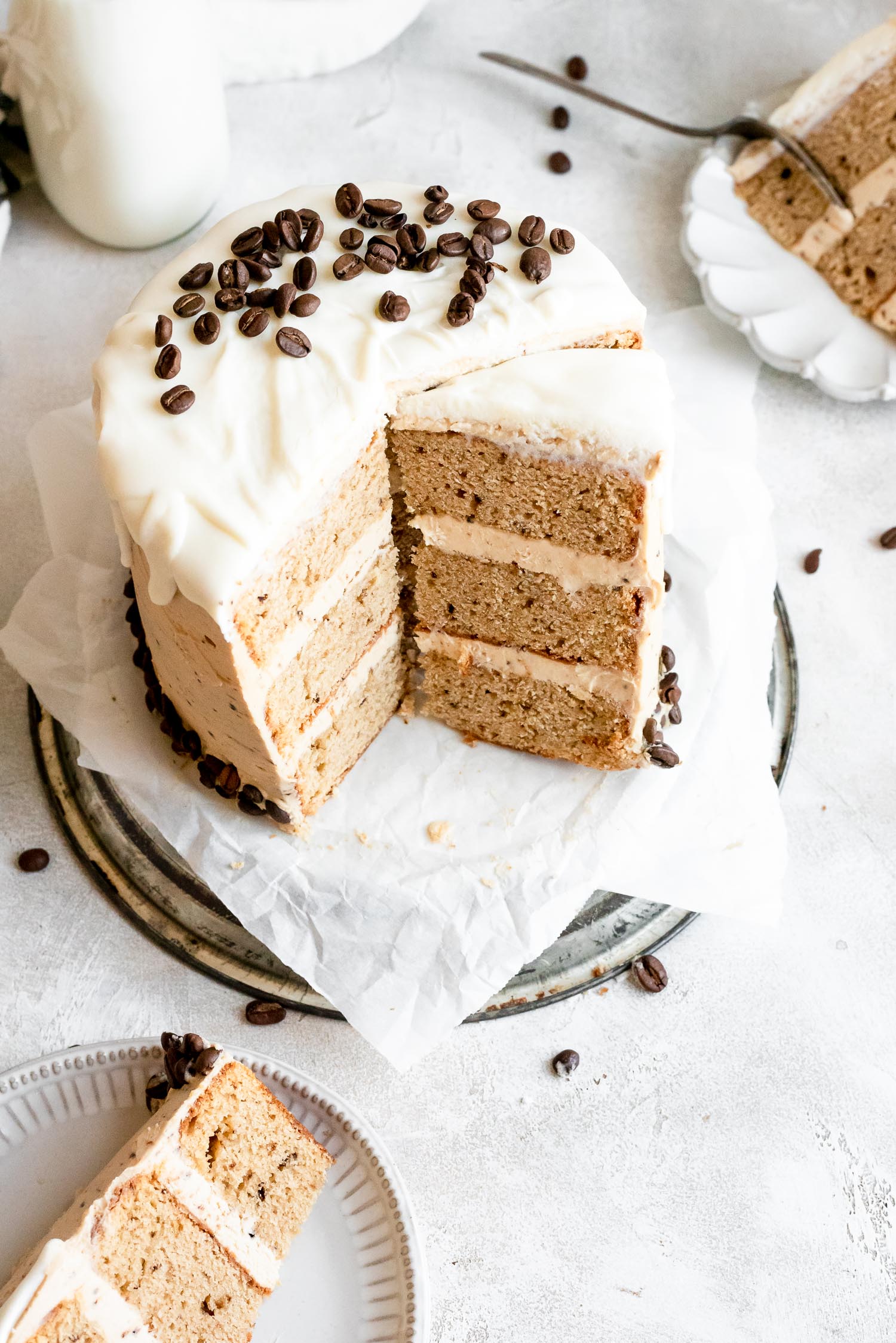 Simply Romanesco: Romanian Coffee Cake with Coffee Buttercream Frosting