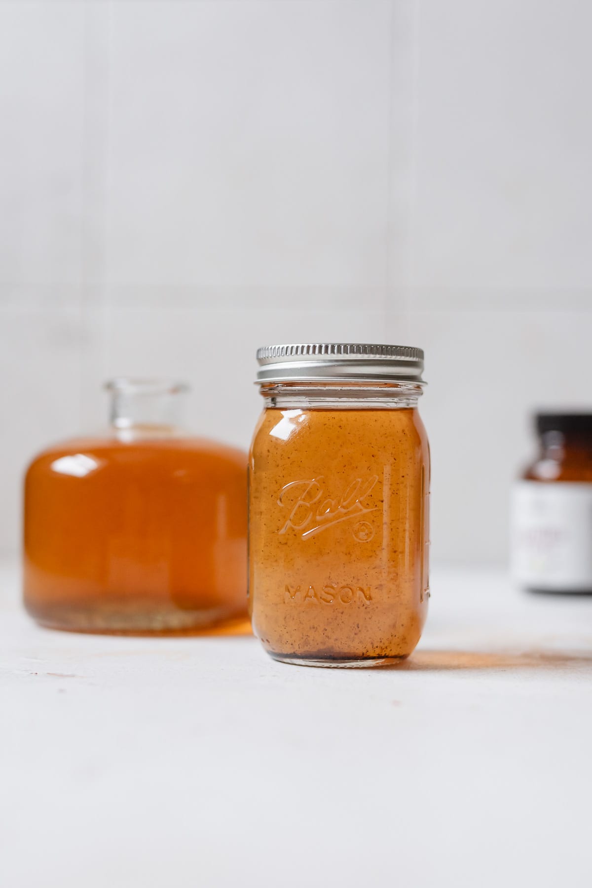 syrup in small jar with lid