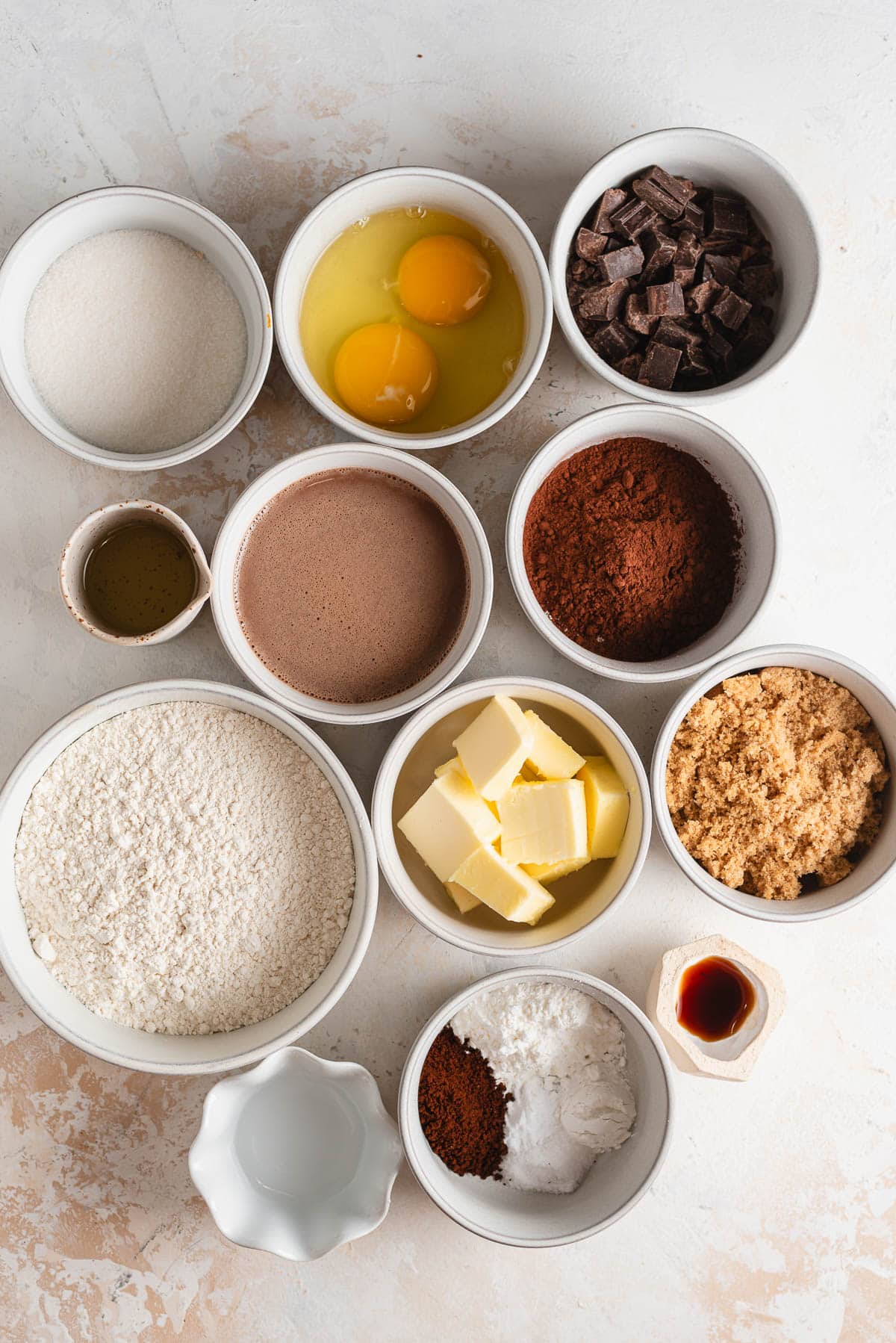 ingredients for coffee cake