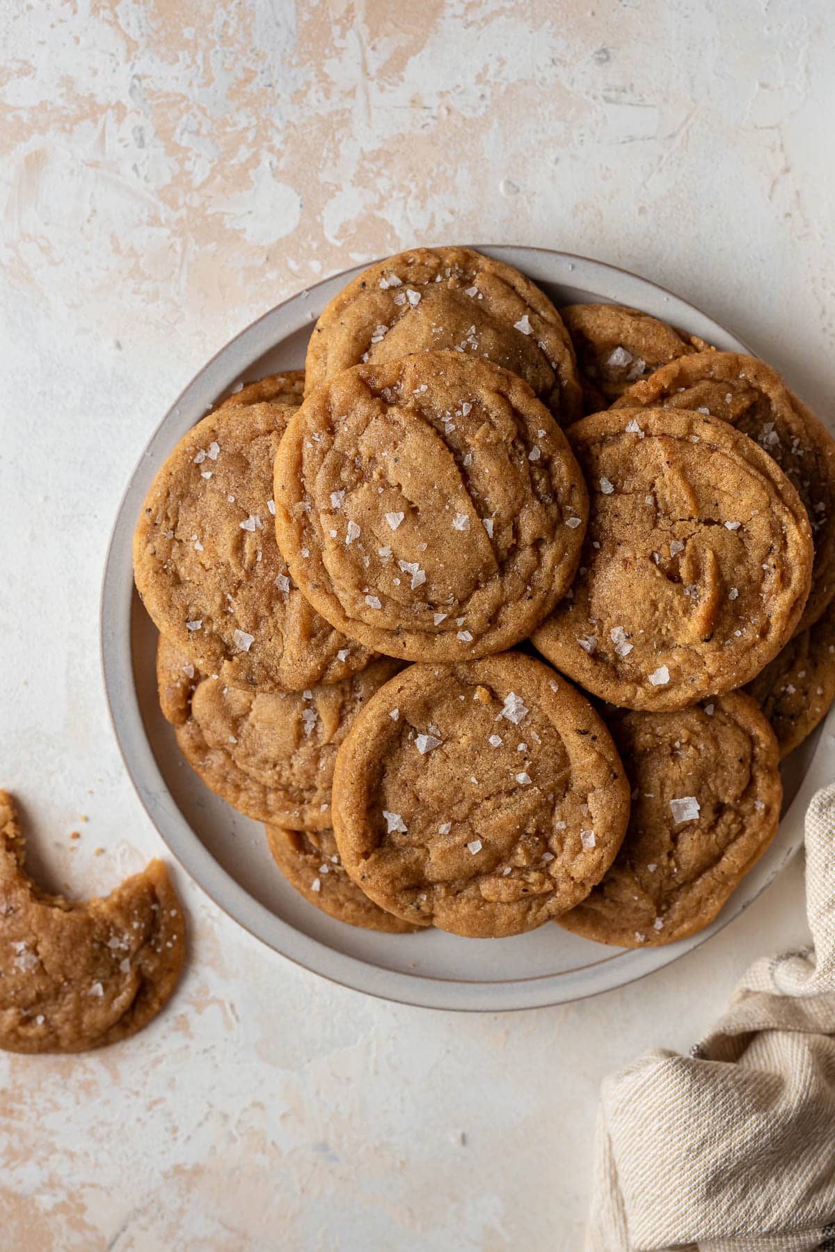 chocolate chipless cookies on plate